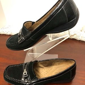 Naturalizer Canova Womens Black Suede Loafer Sz 6M